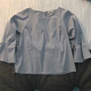 Blue and white striped shirt